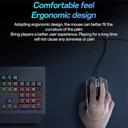 RGB Wired Gaming Mouse 7200 DPI 6 Programmable Buttons Optical PC Laptop