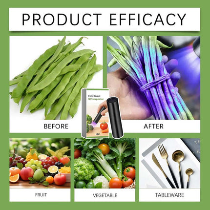 Portable UV Black Light Flashlight for Vegetable Detector and Inspection
