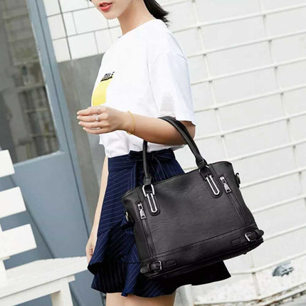 NEW Ladies PU Leather Handbag, Shoulder Tote & Crossbody Purse