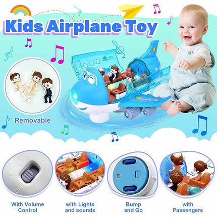 360° Rotating Electric Toy Plane with Music & Light for Kids Gift