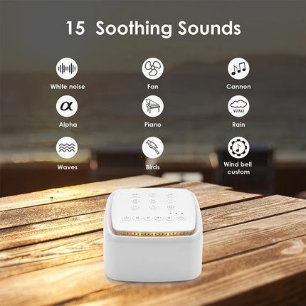 White Noise Sleep Aid Machine, 30 Natural Rain Sounds with Timer