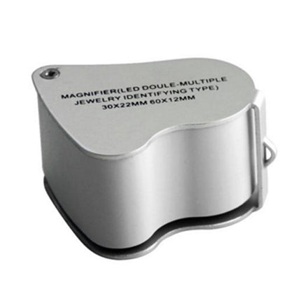 LED 30X 60X Jewelers Loupe Magnifier Magnifying Glass