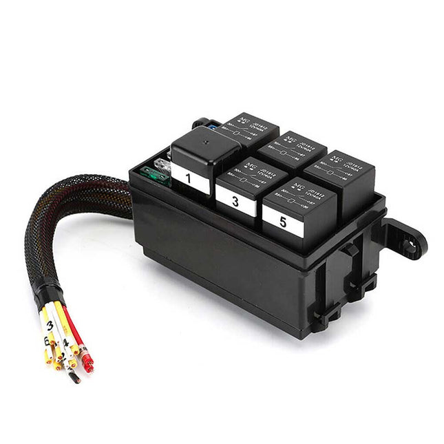 6 Way 12V Waterproof Fuse Relay Holder Box Block 40A Relays ATC Fuse