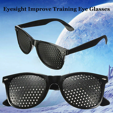 2 Pair Stenopeic Pinhole Glasses Antifatigue Vision Improver Sunglasses
