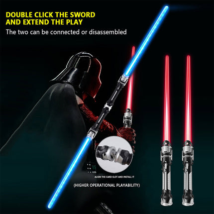 2 Pack LED Lightsaber Swords Colorful Flashing Light with Sound Toy