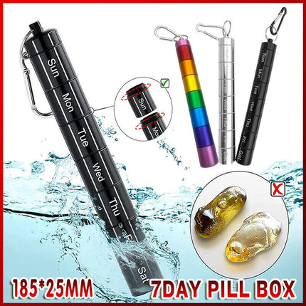 7-Day Weekly Pill Organizer Box, Medicine Tablet Storage Case