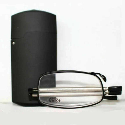 Men's Folding Reading Glasses +1.5/+2.0 with Black Frame & Carry Case