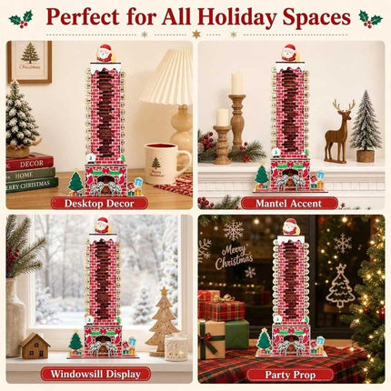 24 Day Xmas Santa Chimney Countdown Calendar Puzzle Toy NEW