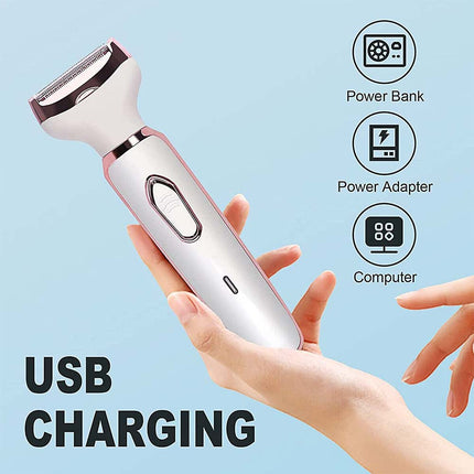 4 in 1 Women's Electric Shaver Cordless Rechargeable Painless Bikini Trimmer