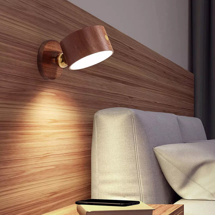 USB Rechargeable Wall Mounted LED Touch Light Dimmable Bedside Desk Lamp
