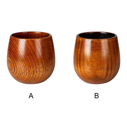 Original Wooden Whiskey Glass 240ml, Handcrafted Bourbon Drinking Cup
