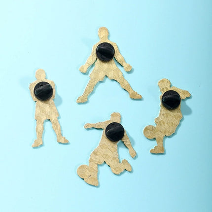 4PCS Football Star Pin Badge Set for Fan Backpack Accessory