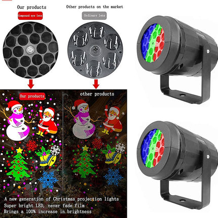 16 Pattern LED Laser Projector Outdoor Halloween Christmas Light Party Decor