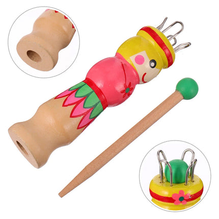 Large Dolly Bobbin French Knitting Toy, Educational Threading