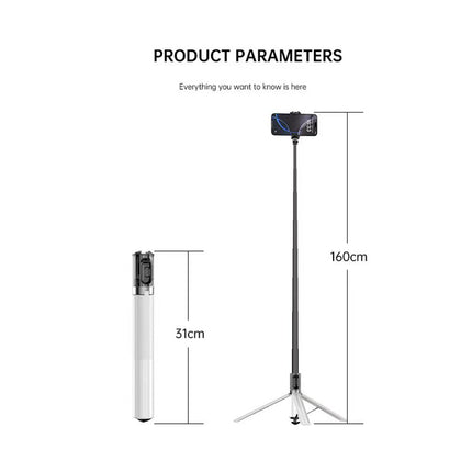 Portable Selfie Stick Tripod 2 in 1 Phone Holder for iPhone Android