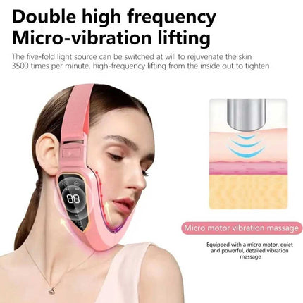 V-Face Shape Massager LED Photon Therapy: Skin Neck Lift, Slim Double-Chin Removal