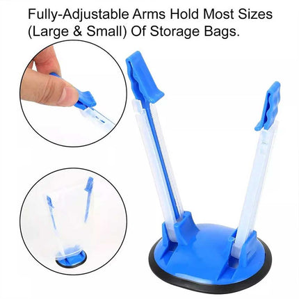 3x Baggy Rack Holder Stand for Food Prep, Freezer & Ziplock Bags