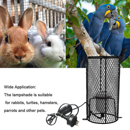 200W Ceramic Reptile Heat Lamp Bulb E27 Holder with Switch for Cage Brooder