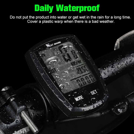 Wireless Cycling Bike Bicycle LCD Speedometer Computer Odometer Waterproof
