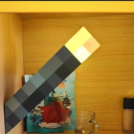 Minecraft Torch Lamp LED Night Light USB Rechargeable Home Decor Gift