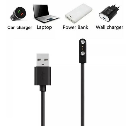Universal Smart Watch Magnetic Charging USB Cable 2-Pin 2.5/8mm