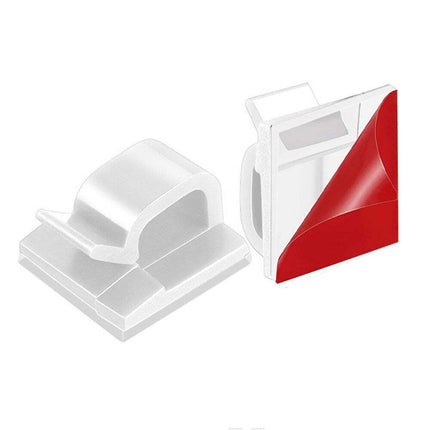 100x Adhesive Cable Clips, Self-Adhesive Wire Holder Organizer