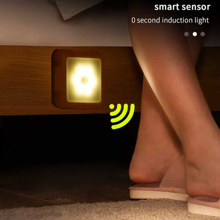 6 LED Motion Sensor Night Light Battery Operated Indoor Closet Cabinet Lamp