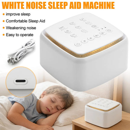 White Noise Sleep Aid Machine, 30 Natural Rain Sounds with Timer