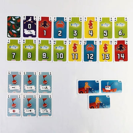Fishing Game: Trick-Taking & Deck-Building Family Board Game English Cards