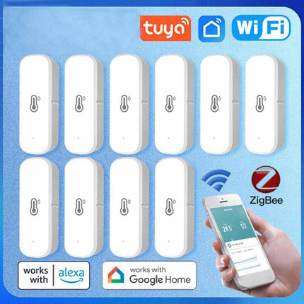 Smart Temperature Humidity Sensor Tuya WiFi Zigbee Thermometer Hygrometer