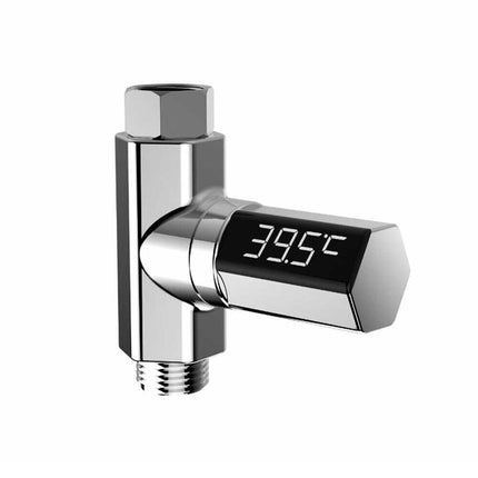 LED Shower Thermometer Self Generating Flow Water Celsius Display AU