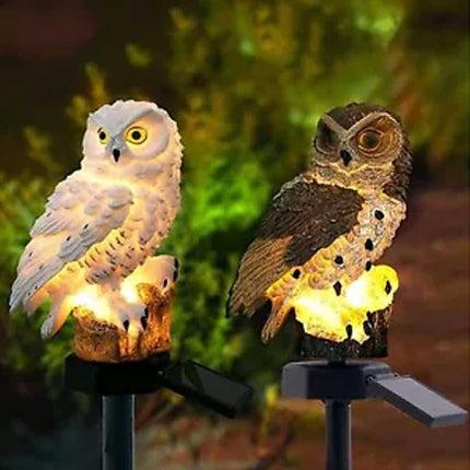 Solar Owl Garden Light LED Waterproof Outdoor Novelty Lawn Ornament Lamp