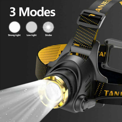 Super Bright USB Rechargeable Headlamp LED Headlight Torch Flashlight