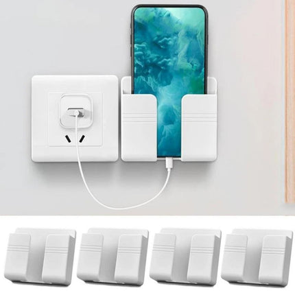 4Pcs Wall Mounted Remote Control & Phone Holder Rack Home Decor