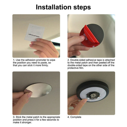 USB Rechargeable Magnetic LED Dome Light for Car Interior Reading