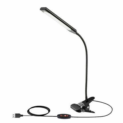 Flexible USB Clip-On Reading Lamp, LED Bedside Desk Light for Night