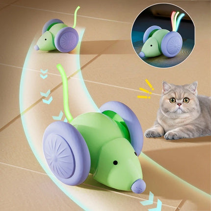 Electric Mouse Car Automatic Interactive Cat Toy Teaser Kitten