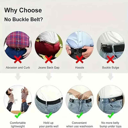 Traceless Invisible Elastic Belt for Women's Jeans & Men's Pants