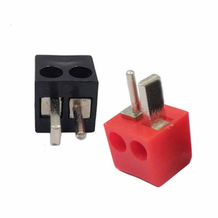 2-Pack 2-Pin DIN Hi-Fi Speaker Plug, Screw Terminals Red/Black