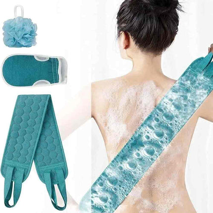 Exfoliating Body Scrubber – Back Scrubber, Bath Glove & Shower Set