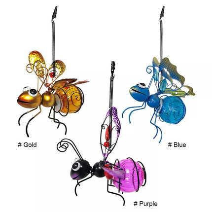 Solar Bee Light Hanging Waterproof Outdoor Tree Ornament Garden Decor