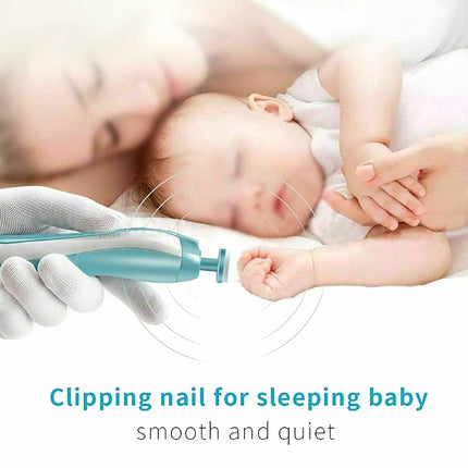 6 in 1 Electric Nail Trimer Infant Newborn Safe Grinder Clipper Tools Set