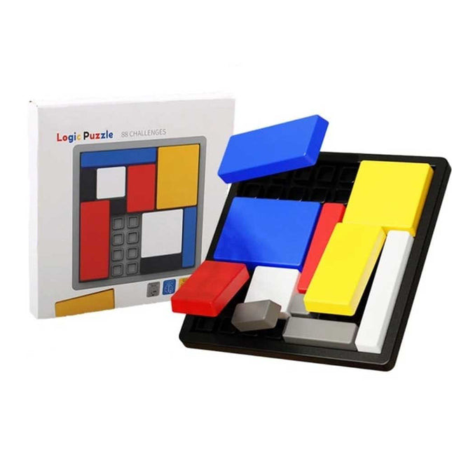 Logic Puzzle Brain Teaser, 88 Challenges, 4 Difficulty Levels, All Ages