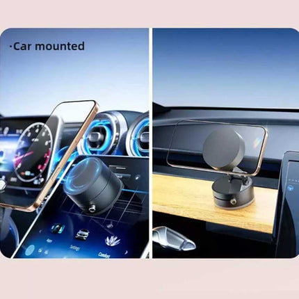 360° Rotation Magnetic Car Phone Holder Vacuum Suction Cup Mount Stand