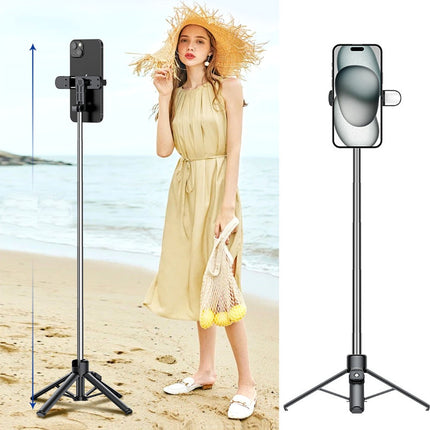 Bluetooth Wireless Selfie Stick Tripod Extendable with Fill Light Universal