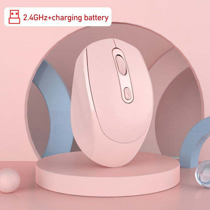 Rechargeable Silent Ergonomic 2.4G Dual Mode Bluetooth Mouse for PC