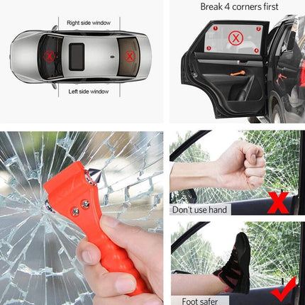4X Emergency Car Safety Hammer Seatbelt Cutter Window Glass Breaker
