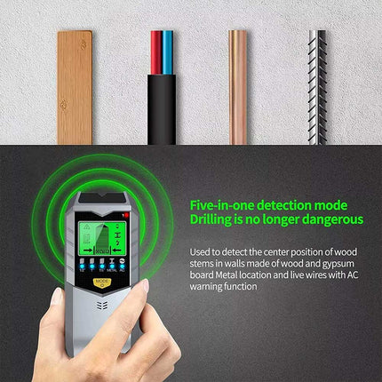5 in 1 Stud Finder Wall Detector Wood Metal Wire Sensor Cable Scanner