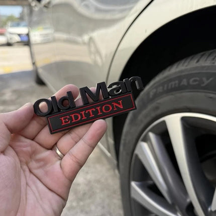 2pcs Old Man Edition 3D Emblem Sticker Badge Fender Decals for Car Truck