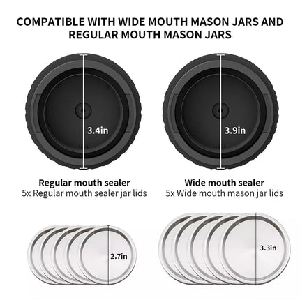 Electric Vacuum Sealer Kit for Mason Jars, Automatic Lids Sealer